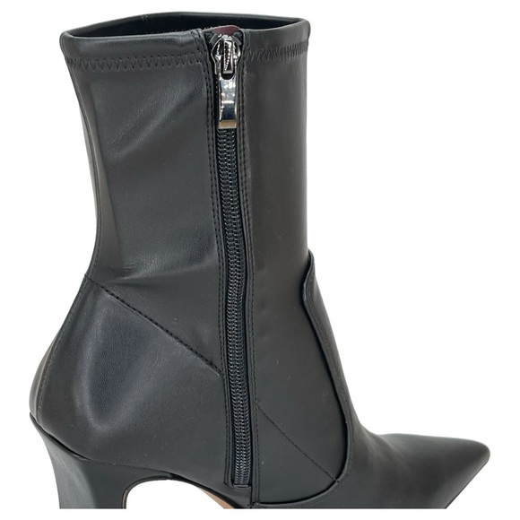 Franco Sarto Avana Black Faux Leather Womens Sock Ankle Boots Size 8.5M - Picture 6 of 13